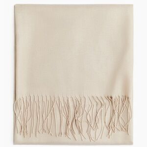 Elegant Cream / Pink Fringe Scarf